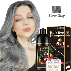 Silver Gray Hair Dye Shampoo 3-in-1 with Hair Mask, Instant Gray Coverage for Women & Men, Natural Long-Lasting Silver Hair Color in Minutes, Nourishing Champu Para Canas for All Hair Types, 16.9 Fl Oz