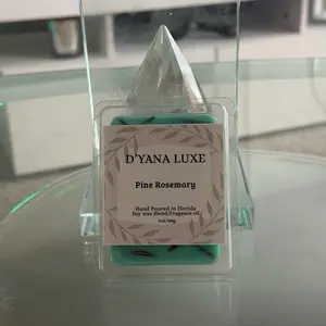 D'YANA LUXE Pine Rosemary Candle Home Hand Poured in Florida Soy Wax Blend Fragrance Oil 3oz/88g