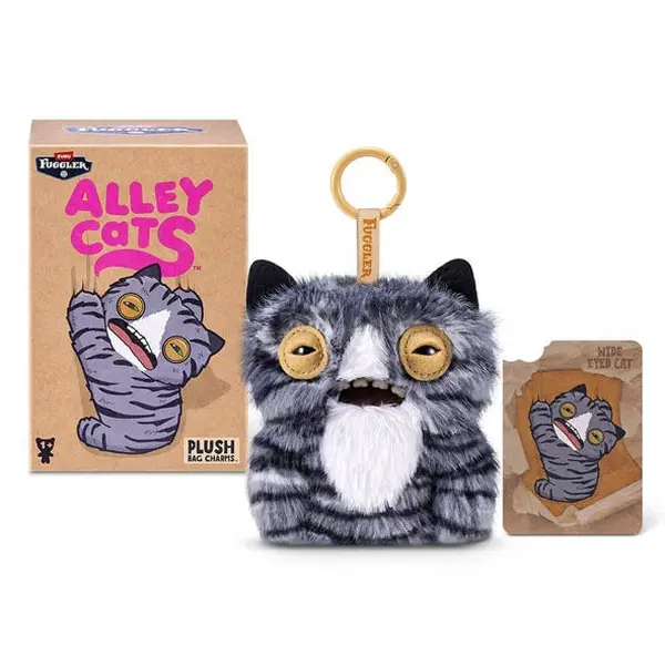 Wide Eyed Cats Keyrings Series 1 Collectible 5" Plush Toy Hanger Blind Box (1pc)