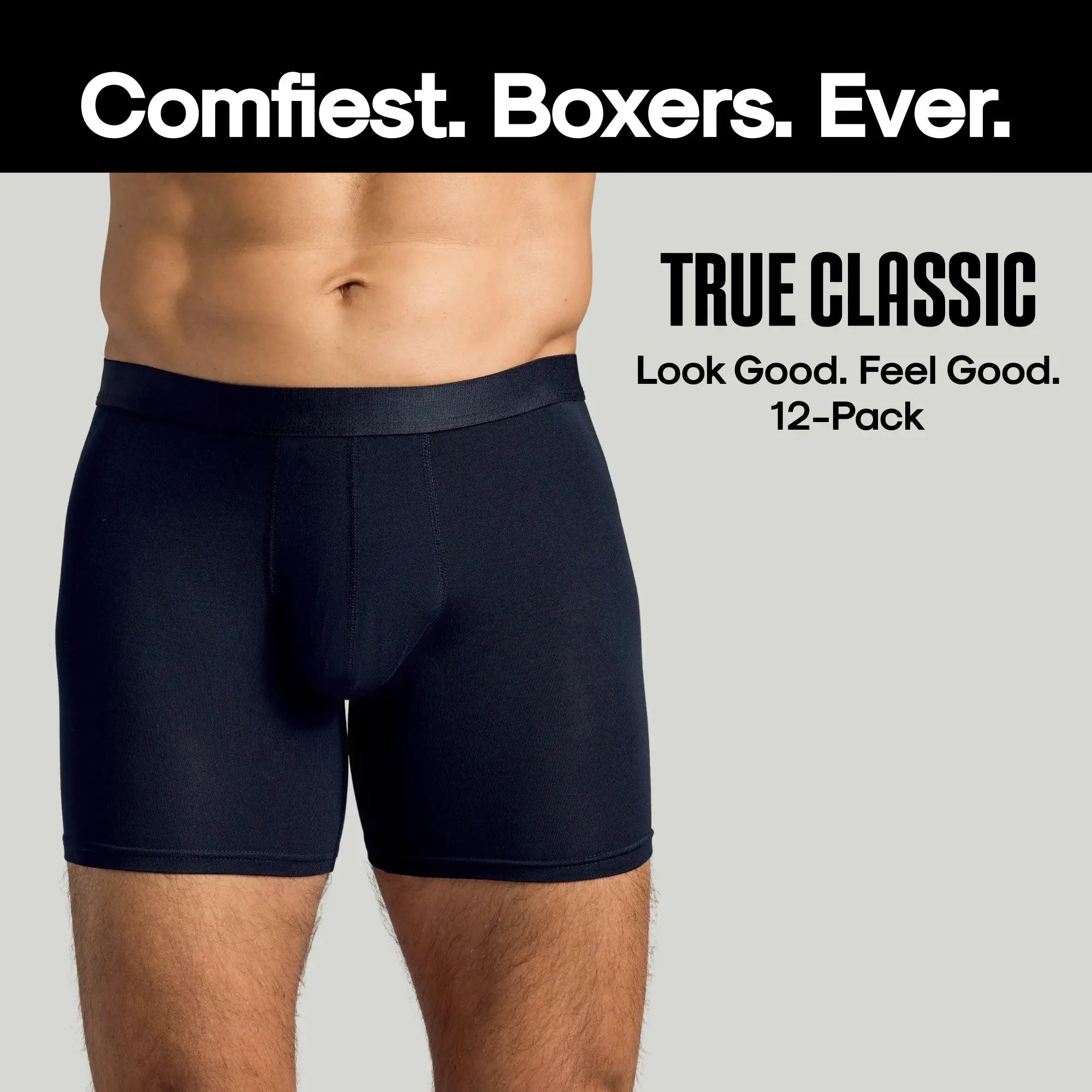 True Classic Men’s Boxer Briefs – Ultra-Soft Micromodal, No Ride Up Comfort, 3D Pouch Support, Multipack Essentials for Everyday Wear