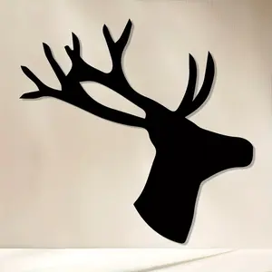 1 piece of retro black gold deer antlers metal flower wreath and candy cane wall decoration - heavy-duty iron Christmas decoration, suitable for children's rooms and small spaces - space saving holiday gift, suitable for compact apartments
