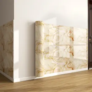 Self-Adhesive Waterproof Tile Wall Stickers, Moisture Resistant & Moldproof, Thickened Marble Pattern Wallpaper for TV Background Decoration