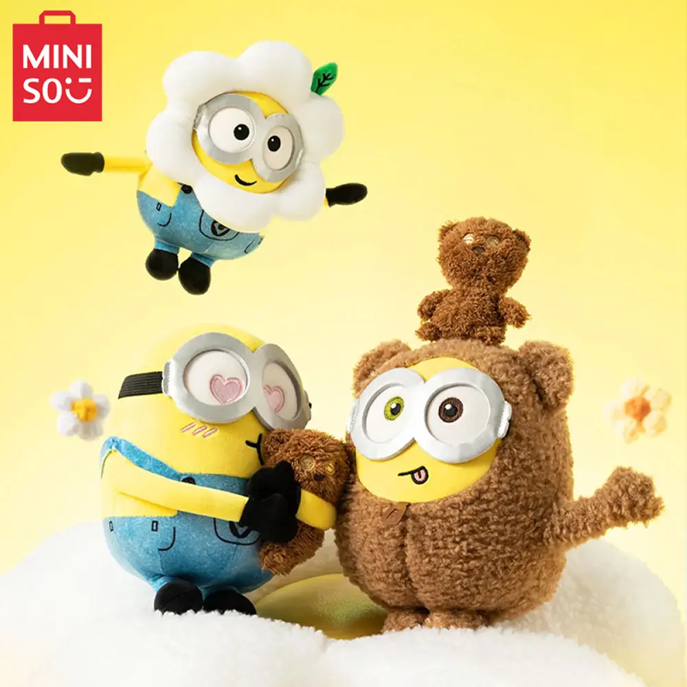 Minions Bob+Tim Collection Bob Hugging Tim Bear Plush Toy - Cute Stuffed Kawaii Plush Pillow For Valentine's Day Gifts，Back To School