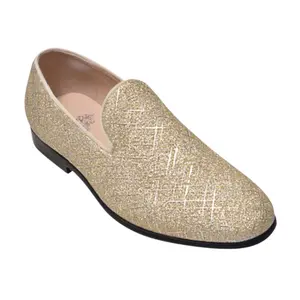 Sparkling Gold Loafers – Luxury Prom & Formal Shoes