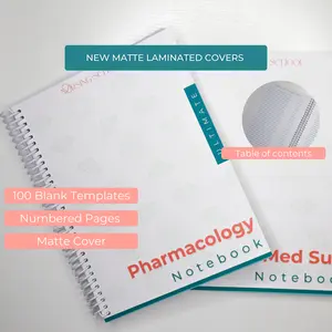 Ultimate Pharmacology Notebook | Nursing Note Taking Journal Organizer Numbered Pages