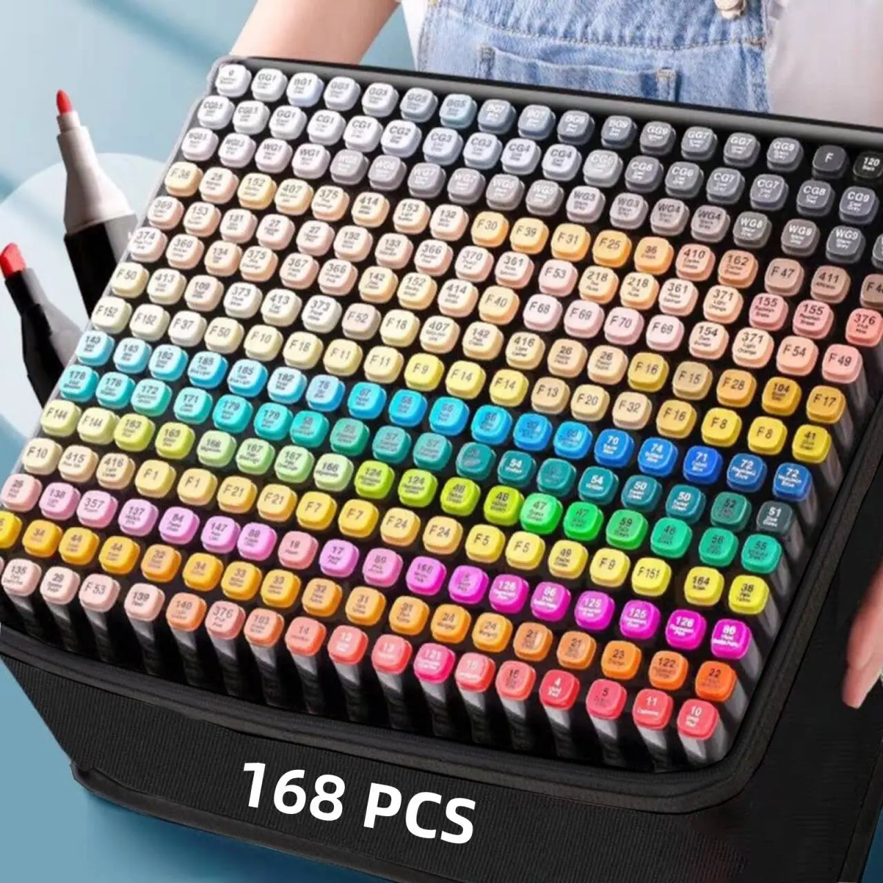 168 Colors Alcohol Markers Artist Drawing Painting and Sketching Art Dual Tip Markers for Book Painting Card Making Coloring Illustrations SketchPerfect for Students Adult