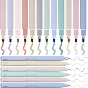 12 Pastel No-Bleed Bible Highlighters & 6 Fineliner Pens – Cute Aesthetic Assorted Colors for Journaling, Office & School Supplies (Quick Dry) Art Markers Artist Colored Pens