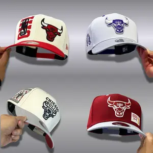 New Era Chicago Bulls Flat Brim Hat – NBA Snapback Cap for Men Women, Urban Streetwear Fashion, Trending TikTok Basketball Style