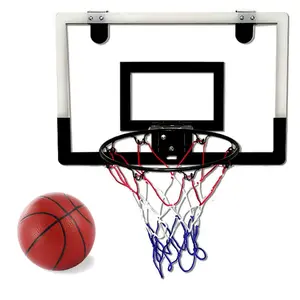 Wall-Mounted Basketball Board Set with Ball and Pump, Outdoor Indoor Basketball Rack, Complete Sports Equipment for Adults