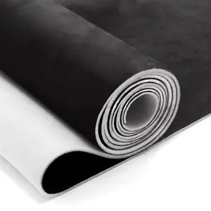 Suede Auto Headliner Fabric 120" L × 60" W with Foam Backing - Black Interior Replacement Material for Car/Truck/SUV/RV Roof - Home Repair/DIY Headliner Material