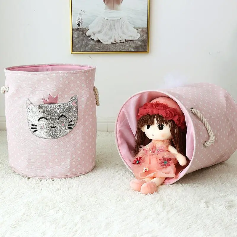 Foldable Laundry Basket for Kids' Toys and Clothes
