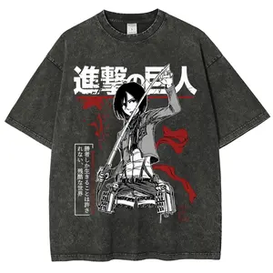 Attack on Titan Anime Vintage Tee 90s Graphic Tees Men's t Shirts Graphic Tee t Shirts Funny Graphic Tee Good Graphic Tees Men's Graphic Tees Streetwear Outfits Men Vacation Outfits Oversized Tshirt Men