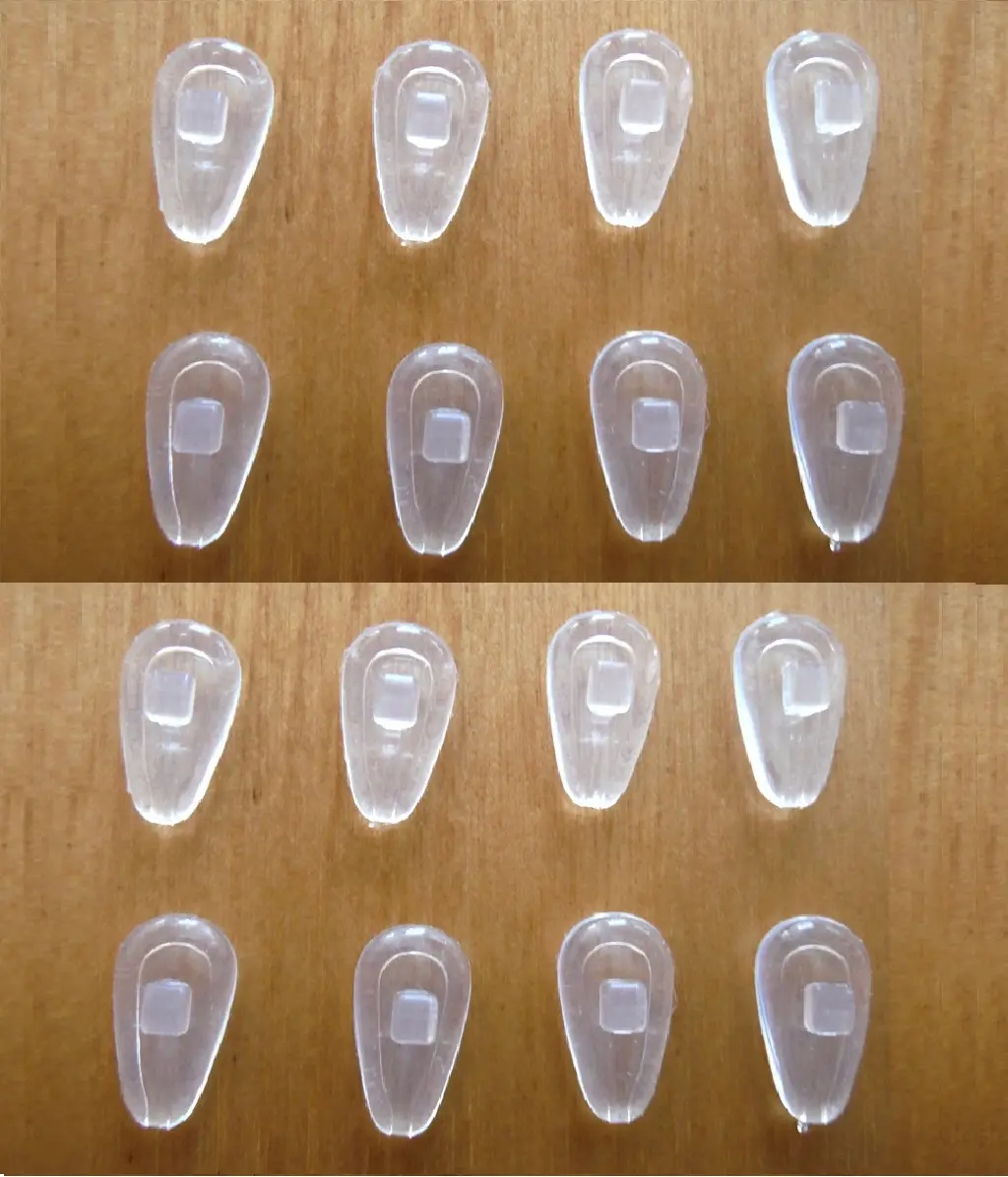 8 Pairs 16 Pcs New Style Air Silicone Nose Pads No Screw- Soft Comfortable No Pressure - - Anti Slip & Flexible Fit - Glasses Sunglasses Part - Lightweight Flexible Extra Soft Silicone Material