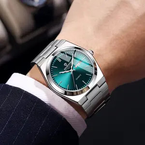 Valentine's Day Men's Casual Modern Round Analog Watch Fashionable Business Party Timepiece Waterproof Luminous Steel Strap Trendy Daily Wear