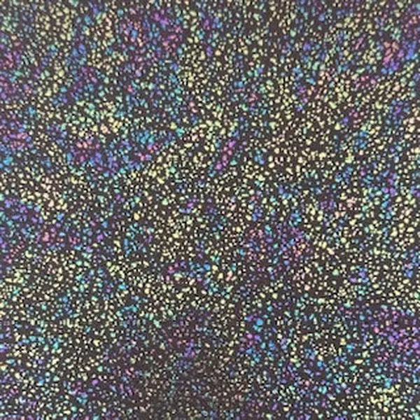 Rainbow Pebble 20% Spandex-Nylon Blend Tricot Fabric - 4-Way Stretch, 58/60 in Width, per yd, Vivid Prism Glow Effect, Hologram Foil, for Dance Wear, Cosplay | Spandex Palace