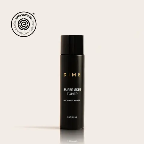 DIME Super Skin Toner – CoQ10 Brightening Toner for Pores, Uneven Skin, Hydrating & pH Balancing (Vegan, Witch Hazel, Cucumber)