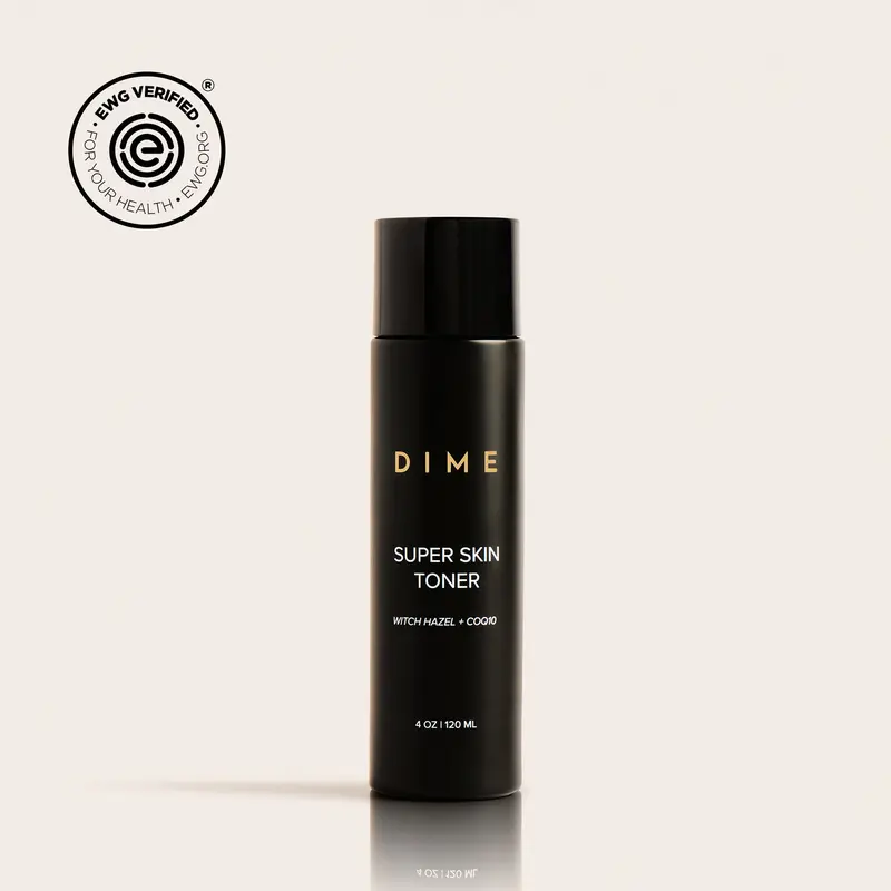 DIME Super Skin Toner – CoQ10 Brightening Toner for Pores, Uneven Skin, Hydrating & pH Balancing (Vegan, Witch Hazel, Cucumber)