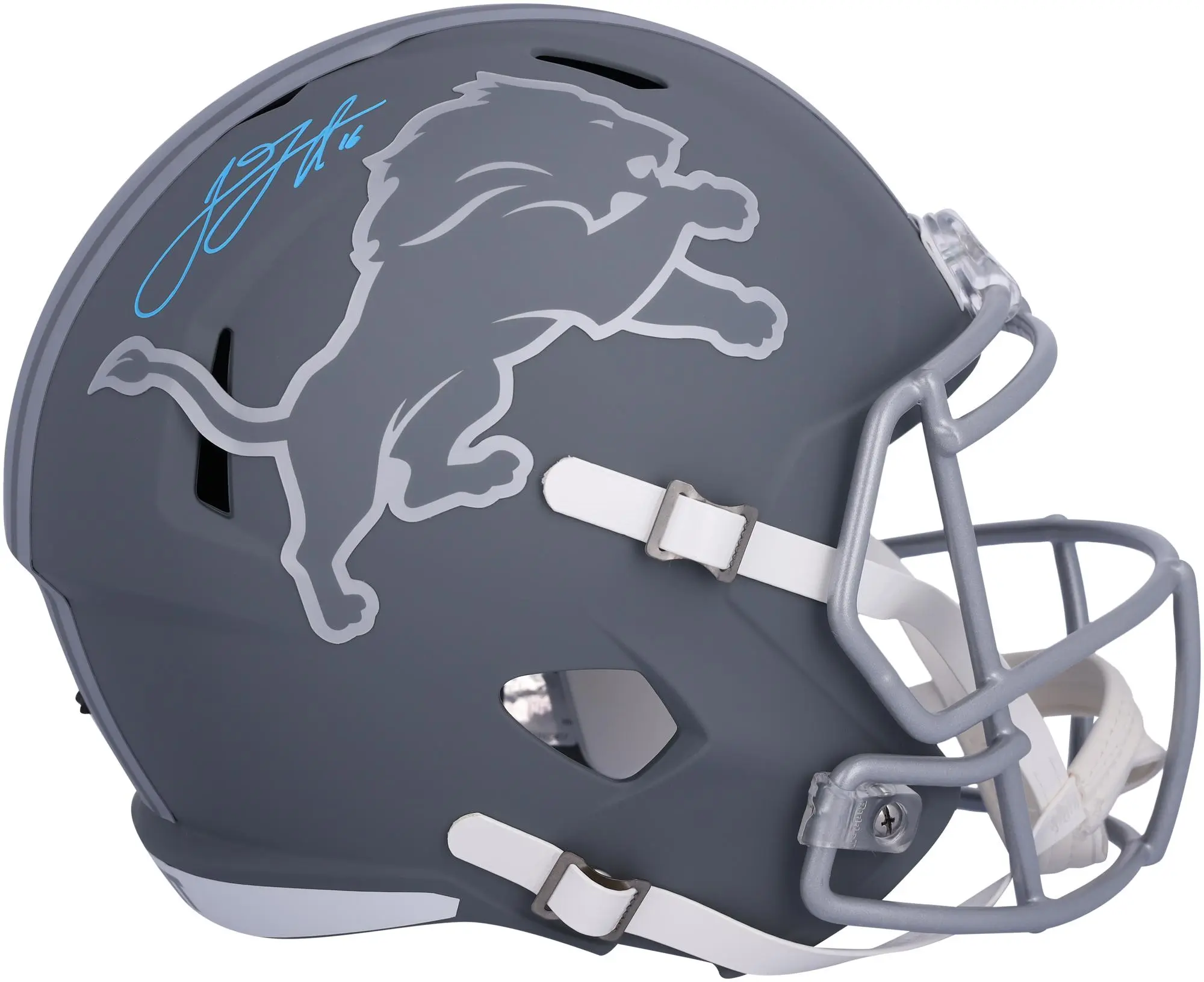 Jared Goff Detroit Lions Autographed Slate Speed Replica Helmet - Fanatics Authentic Certified