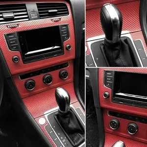 High Gloss Carbon Fiber Faux Leather Sticker, 30cm X 127cm, Waterproof Car Decorative Film, Scratch-Resistant Body Protection, Multi-Purpose Adhesive