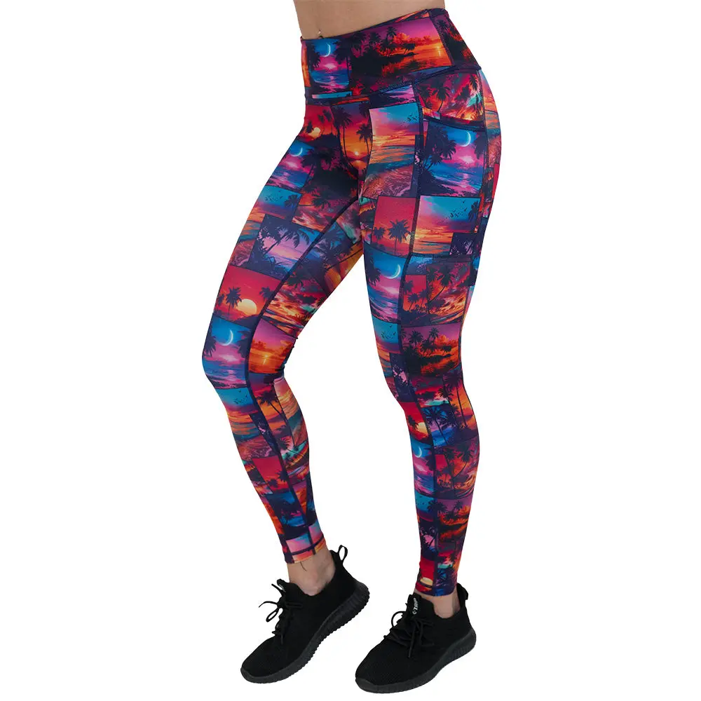 CVG Sunset Snapshot Ocean Inspired Workout Legging