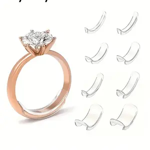 Ring Size Adjuster, Invisible Ring Sizer Pad, Fits All Finger Sizes, Comfortable and Protective, Transparent Fastener, Jewelry Protector