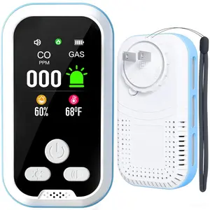 Buwheekoki 6-in-1 Portable Detector | Natural Leak + Temperature Humidity Monitor, Plug & Play Accurate Alert for Home Kitchen Garage RV purifier air