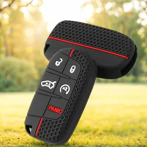 For Fiat 500x for dodge journey dart Jcuv for jeep patriot Compass cherokee for chryaler 300c Silicone Key caps Car Key Protector Car Case Cover