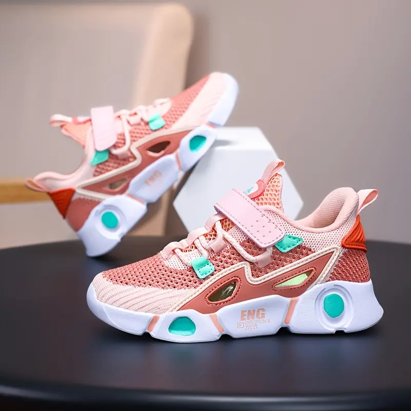 Girls' Breathable Casual Low Top Fashion Trainers - Flat Trainer Footwear, All-Season Sneakers for Kids' Daily Wear, Flat Trainers