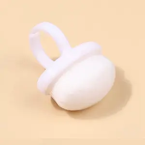 Nail Dust Ring - White Design with Clasp Closure, Ideal for Nail Care and Styling