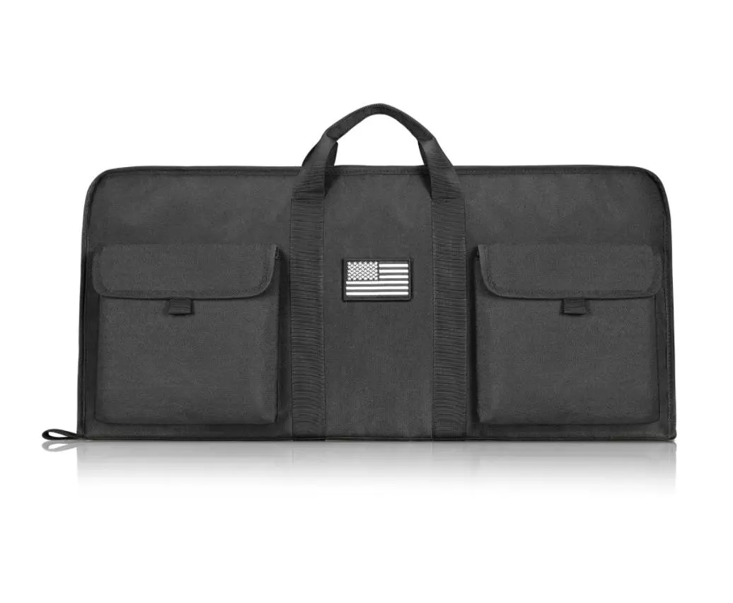 28 Inch Soft Range Case, Tactical 600D PVC Nylon Padded Equipment Bag with Lockable Zipper & Adjustable Shoulder Strap for Outdoor Hunting, Tactical Equipment