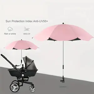 Universal Baby Car Pram Umbrella Adjustable Shade Umbrella Uv Sunshade For Stroller Accessories Sun Visor Portable Parasol Items