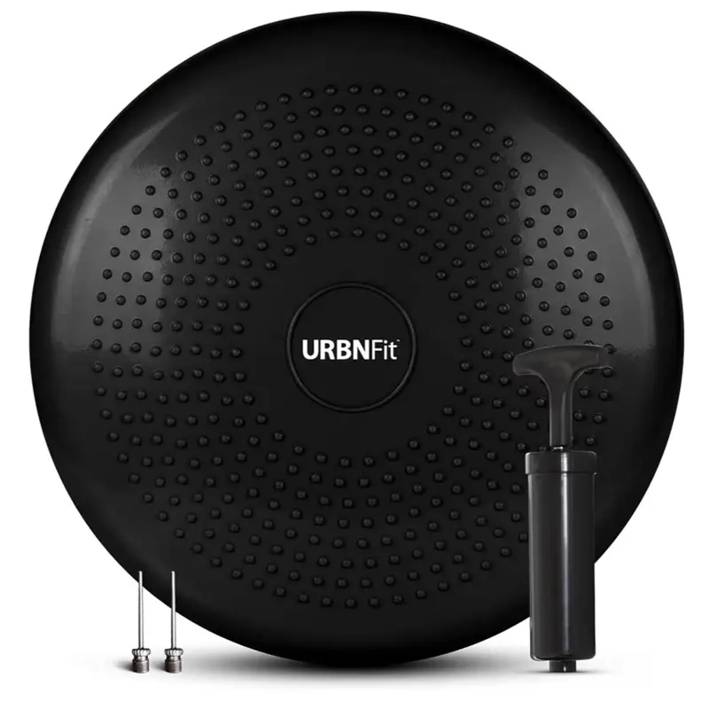 URBNfit Balance Disc with Pump - Versatile Tool for Balance & Core Strength Training, Dual Textured Surface, Portable Seat Cushion, Hand Pump Included