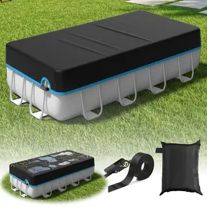 Upgraded Rectangular   for Above-Ground Rectangular . Made of tear-resistant Oxford fabric, featuring heavy-duty mechanical latches and straps. Windproof, waterproof, and UV-resistant. Ideal for , bathtubs, and hot tubs. with Solar