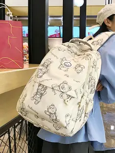 College students' fashionable schoolbag graffiti backpack is simple and large-capacity, camouflage personality graffiti backpack, School Backpacks, suitable for students to attend classes, go shopping and street photography, etc.
