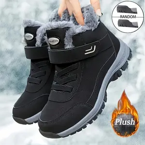 Unisex Winter Warm Snow Boots -1 Pair Casual Waterproof Non-slip Plush Lined Ankle Boots for Outdoor Activities Men's & Boys Footwear Winter Daily Wear Army Cold Weather Gear