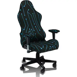 Gaming Chair Covers Slipcovers, 3D Printing Stretchable Elastic Computer Reclining Gaming Chair Seat Cover with Armrest Cover (No Chairs)(N)