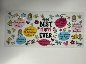 **PLEASE NOTE THAT CUPS ARE NOT INCLUDED** Best Mom Ever UVDTF Mother's Day Transfers