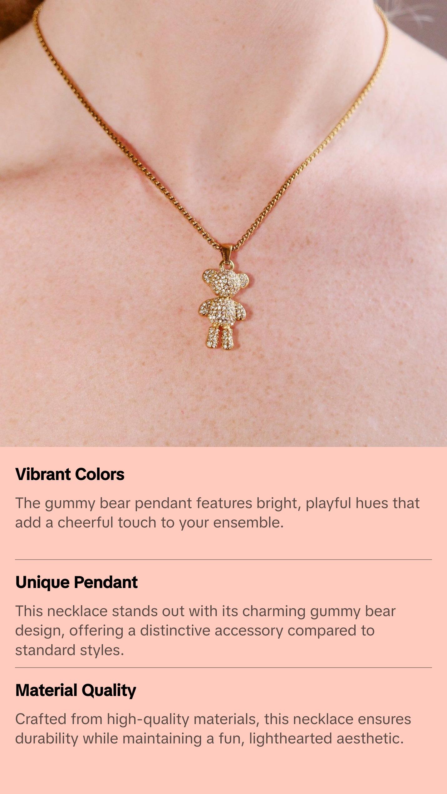 Gummy Bear Pendant Necklace