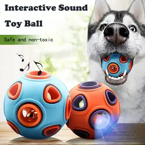 Dog Balls with Bell Sound, [2 Pack] RubberBouncy Fetch Ball for Puppies Small Dogs, 2'Interactive Pet Chew Toys