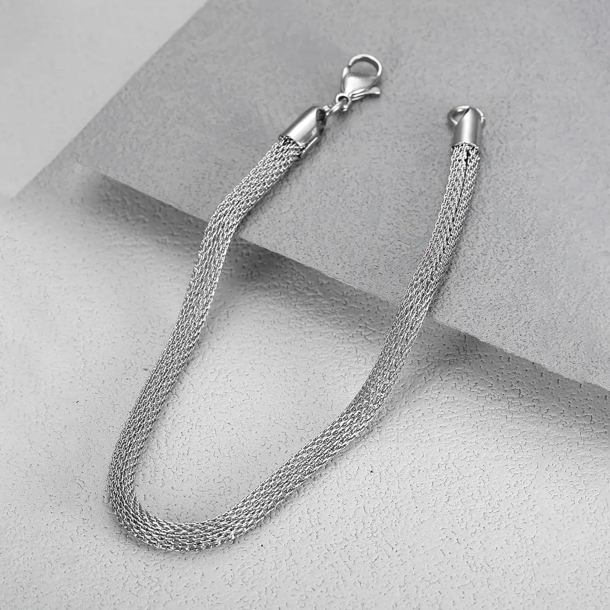 Men's Casual Punk Snake Chain Bracelet in 100% Stainless Steel, a Simple Silver-Tone Stackable Jewelry Piece, Stackable Bracelets, Casual Wear, Bracelet Stacking