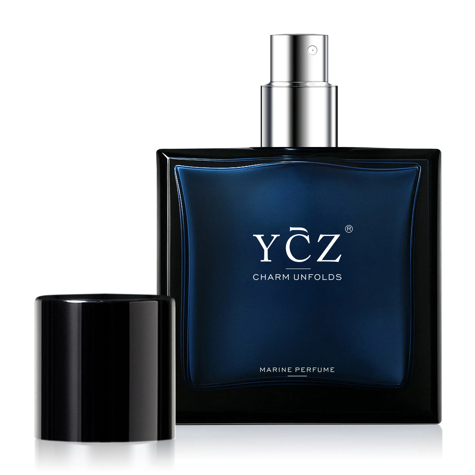 YCZ Midnight Marine Man Eau de Parfum(100ml/50ml) Aromatic Marine with Cinnamon & Pink Pepper Notes Long Lasting Gift EDP for Bold Confidence Fragrance Warmth Bold Confident Scent
