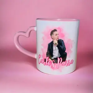 Pink Heart Carlos Mug