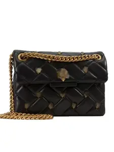 New Vintage Style Chain Bag, Small Square Pattern Embroidery Shoulder Crossbody Bag, Retro Fashion Accessory for Women