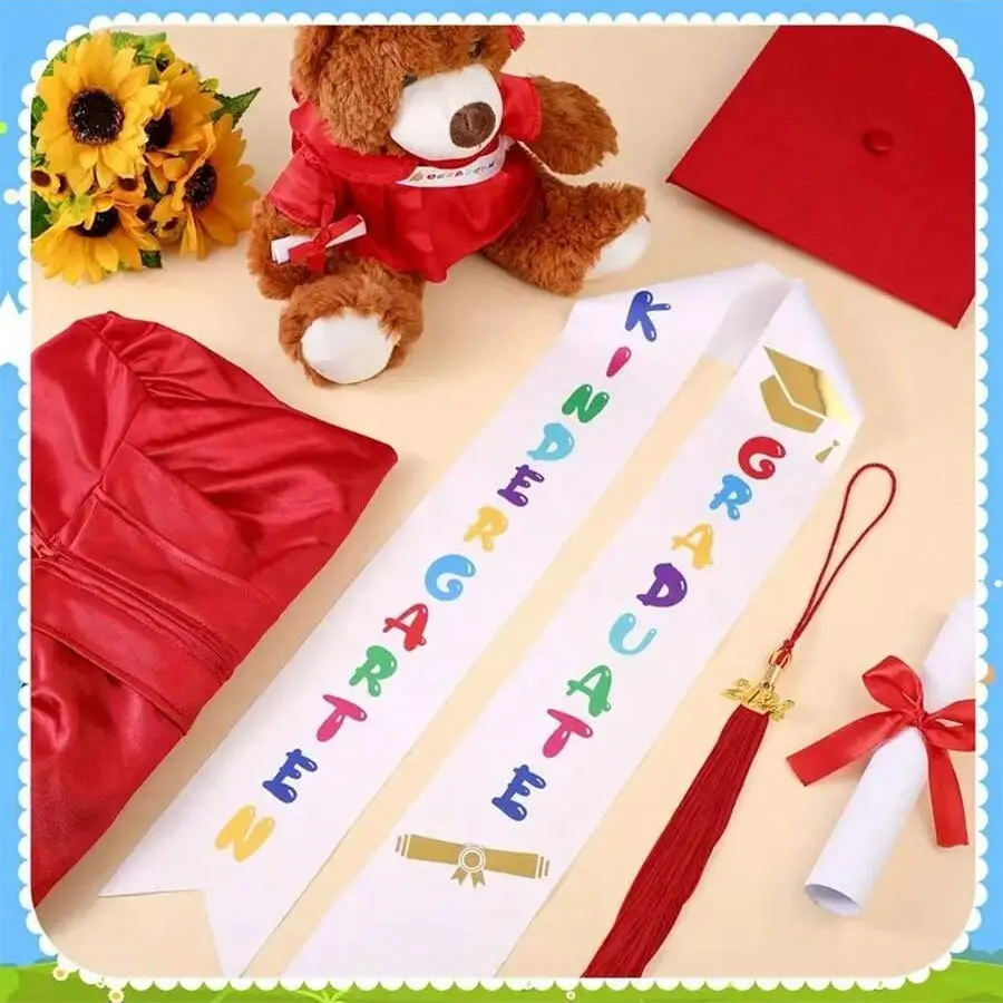 Kindergarten Graduation Shoulder Strap, Honor Ceremony Printed Letter Shawl Belt, Formal Occasion Waistband, Waist Scarf, 1 Piece