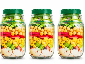 3 Pack Food Storage Containers with Dressing Cup | Portable Meal Prep Snack Container Set for Kitchen, Travel & Everyday Use Mothers Day Kitchen Gift