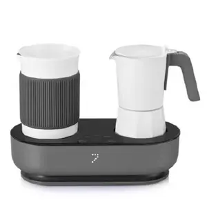 SEVEN&ME Espressor Machine Coffee Maker, with Milk Froth All-in-One Espresso Machine Combination, Latte Cappuccino Macchiato Espresso Electric Moka Pot, One Click Smart Operation
