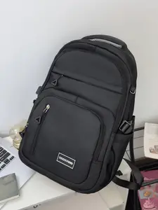 Niche design cool letter print backpack, personalized graffiti design multi-compartment practical backpack, street style daily commuting leisure backpack, Fashion Durable Backpack, Stylish Daypacks