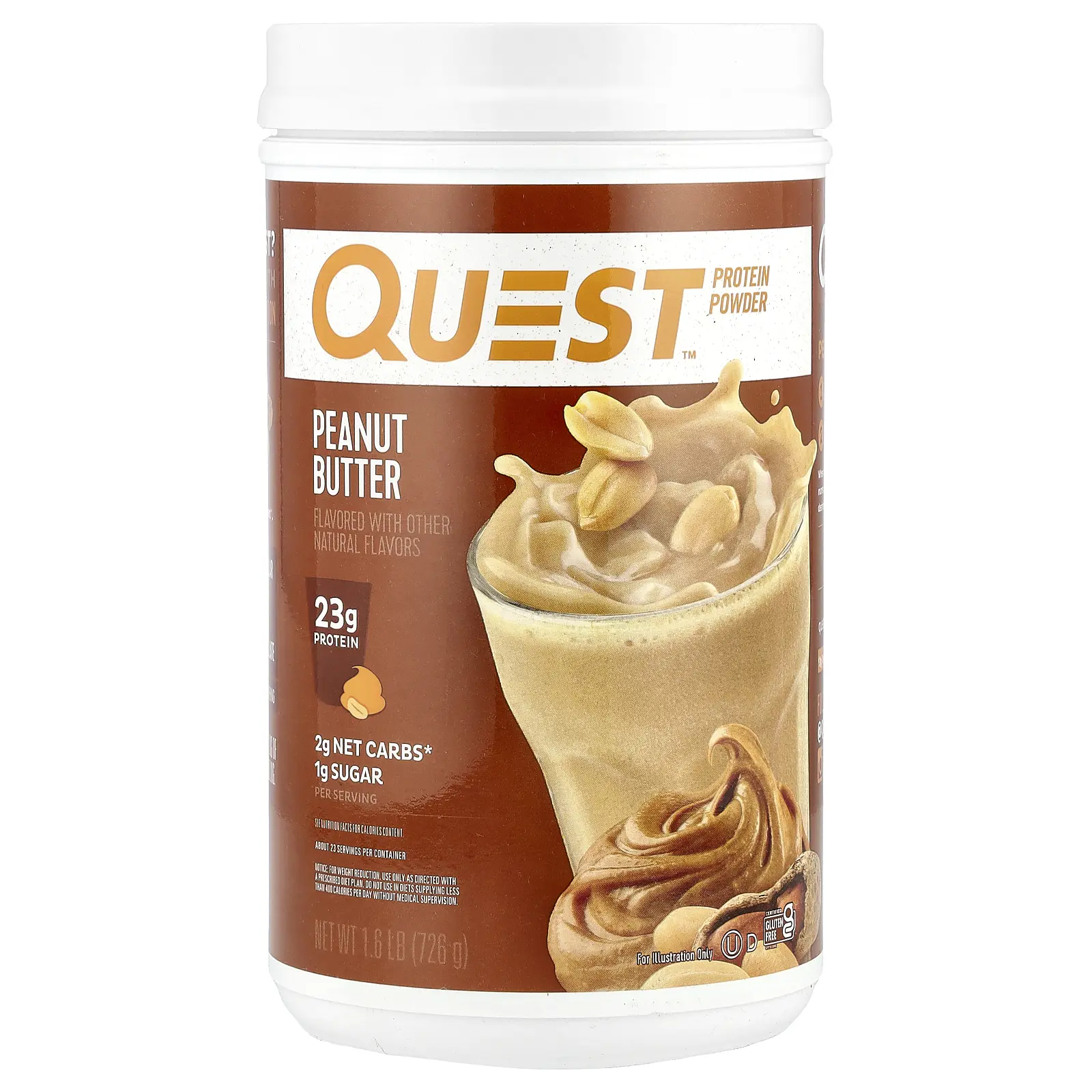 Quest Nutrition Protein Powder, Peanut Butter, 1.6 lb (726 g)