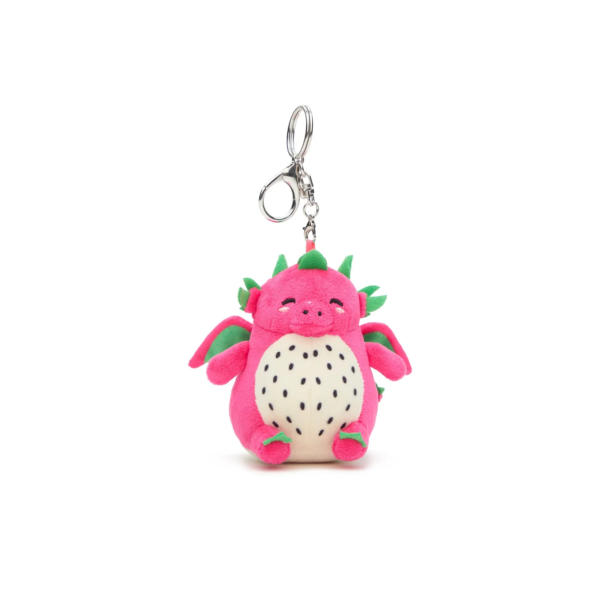 Peeko Bag Charm: Plush Chunky but cute Dragonfruit Dragon Clip for Bags, Keys and Emotional Support Water Bottles