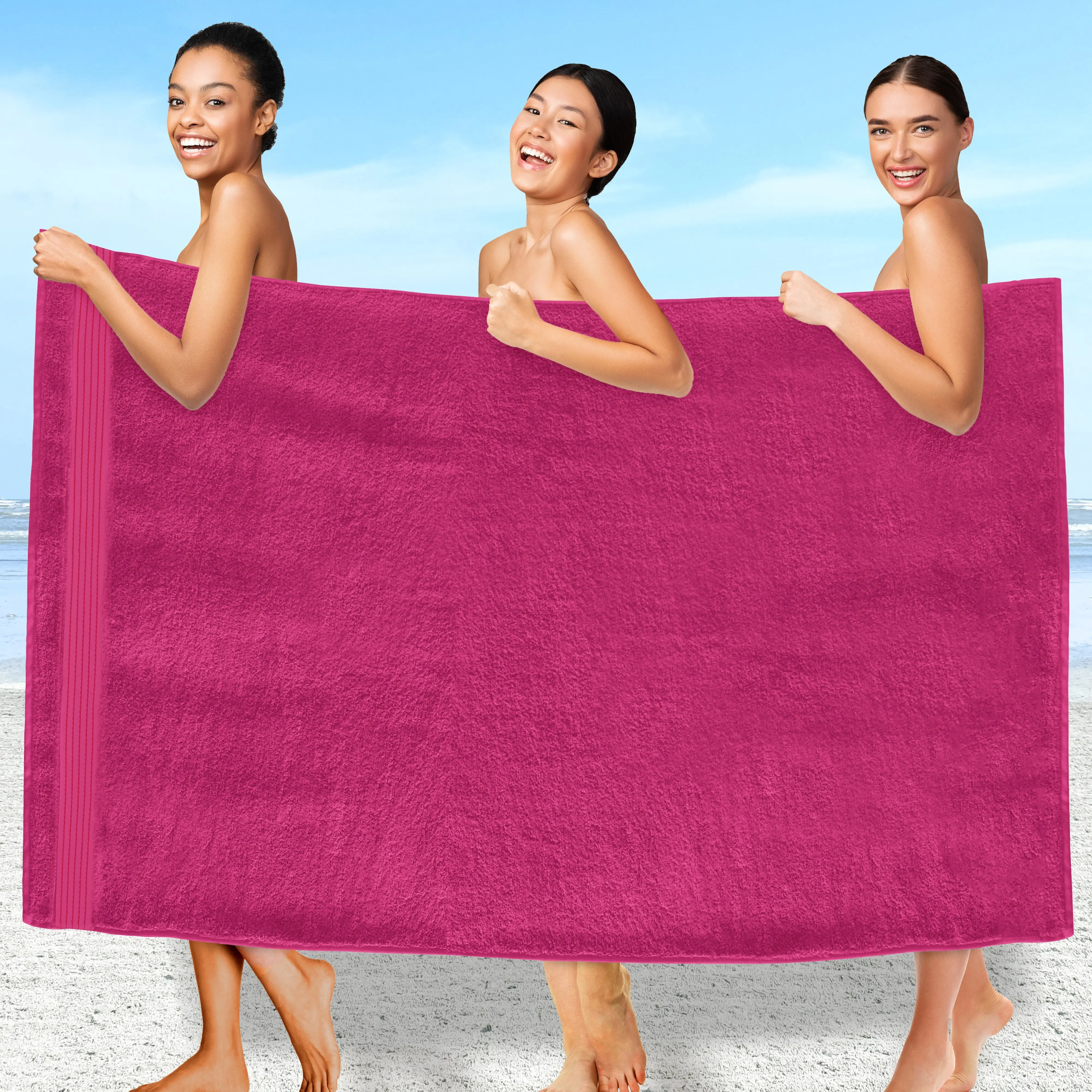 Mocassi Oversized Turkish Cotton Bath Towel - 1-Piece Hotel Premier Quality Bath Sheet for Adults, 40in x 80in, Quick-Drying, Ideal for Bathing & Bathroom Decor